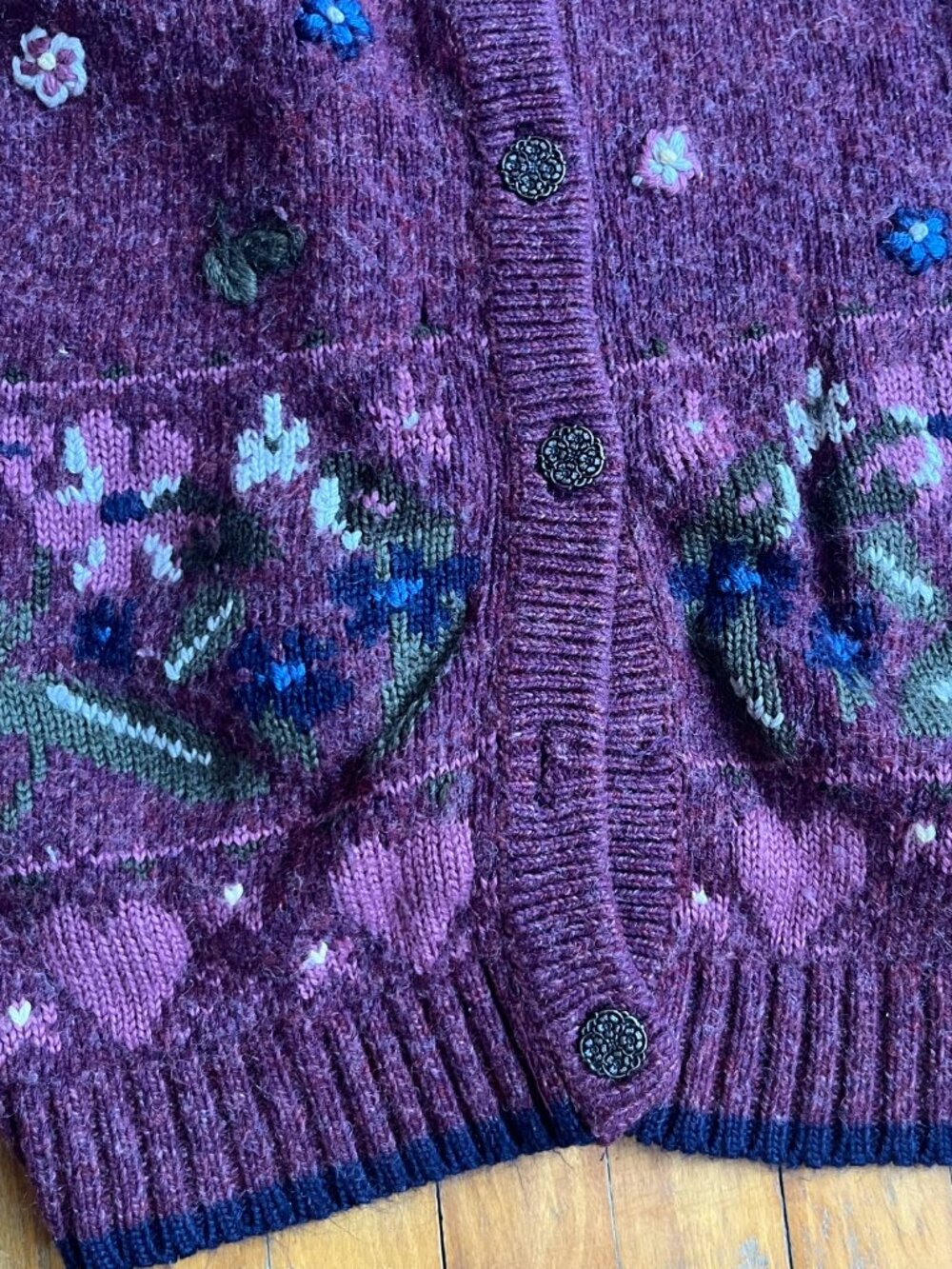 Cottagecore Wool Cardigan Northern Reflections M - Picture 3 of 8